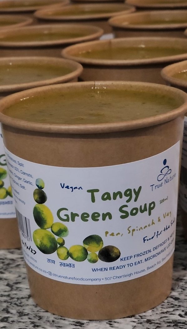 Tangy Green Soup, straight from the tub