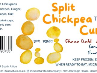 Split Chickpea Curry (Chana Dahl) - True Nature frozen meal label