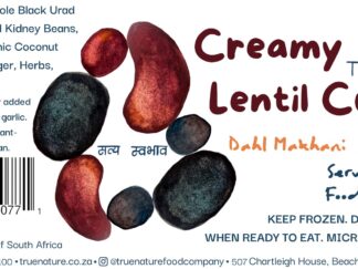 Creamy Lentil Curry (Dahl Makhani) - True Nature frozen meal label